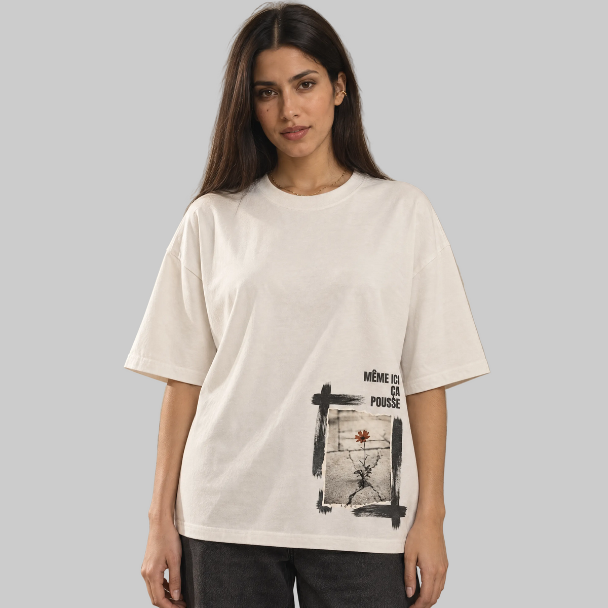 MÊME ICI ÇA POUSSE — Off-White Tee